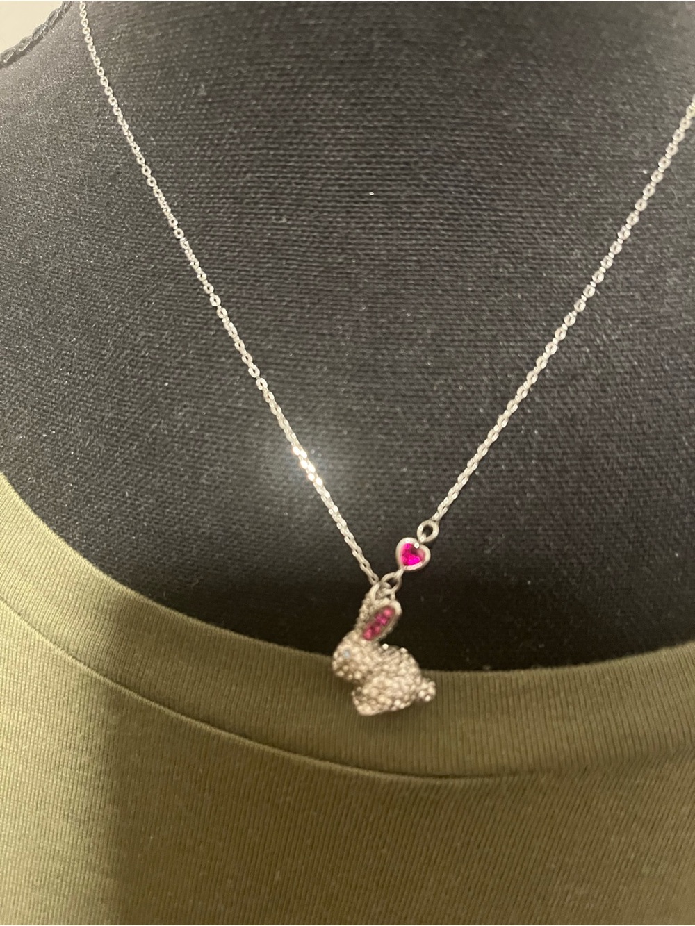 NWOT Kate Spade Pave Crystal Bunny Necklace